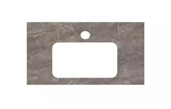 Мебельная столешница «Kerama Marazzi» Парнас 80/48 PL3 для раковин, встраиваемых снизу керамогранит коричневая