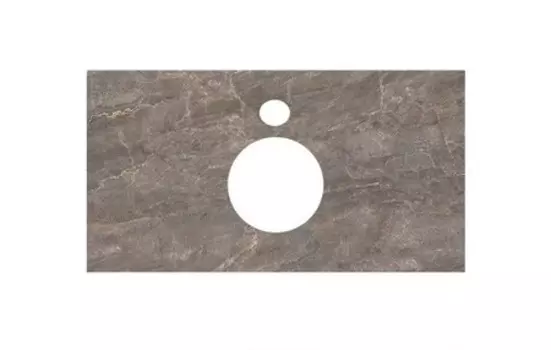 Мебельная столешница «Kerama Marazzi» Парнас 80/48 PL1 для накладных раковин керамогранит коричневая