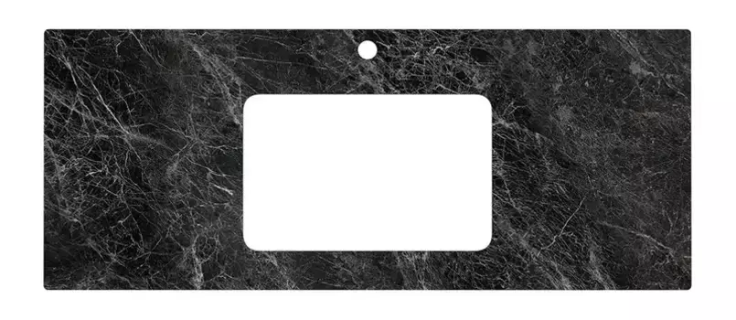 Мебельная столешница «Kerama Marazzi» Риальто 120 PL3 керамогранит тёмный серый лаппатированый