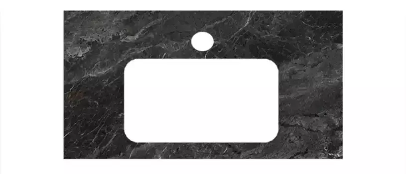 Мебельная столешница «Kerama Marazzi» Риальто 80 PL3 керамогранит тёмный серый лаппатированый