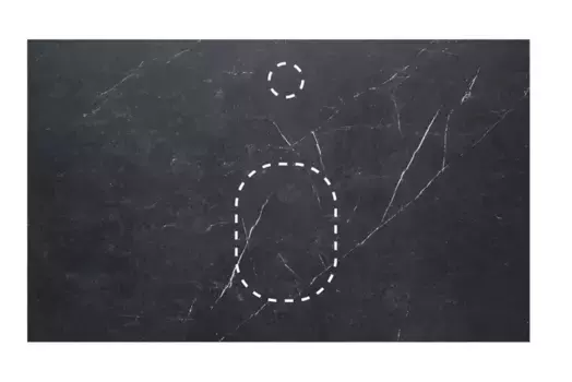 Мебельная столешница «La Fenice» Terra 60 керамогранит Granite Black Olive Light Lappato