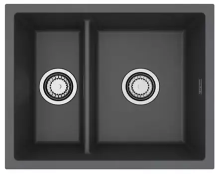 Мойка для кухни «Alveus» Omni 50 55/45 искусственный камень Deep Black-G90 BE