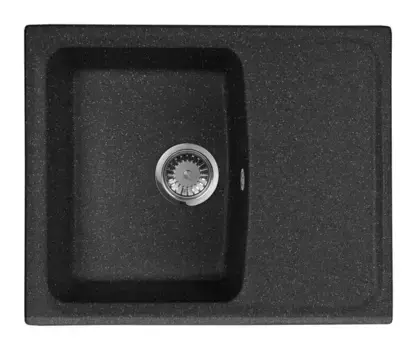 Мойка для кухни «AquaGranitEx» M-17K 61/49 искусственный камень чёрная универсальная
