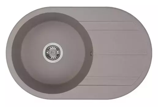 Мойка для кухни «Aquaton» Амира 78/50 искусственный камень серый шёлк универсальная