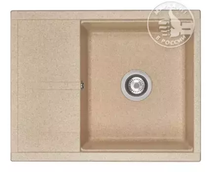 Мойка для кухни «Aquaton» Делия 65/52 искусственный камень песочная универсальная