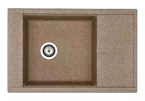 Мойка для кухни «Aquaton» Делия 78/51 искусственный камень терракот универсальная