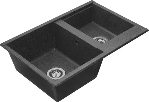Мойка для кухни «Aquaton» Делия 78/52 DBL искусственный камень графит