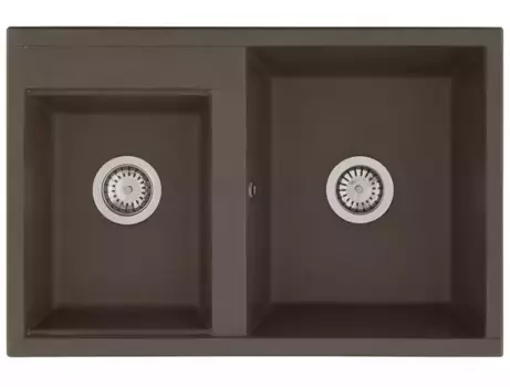 Мойка для кухни «Aquaton» Делия 78/52 DBL искусственный камень кофе