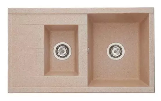 Мойка для кухни «Aquaton» Делия 87/51 искусственный камень песочная универсальная