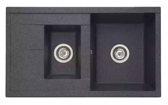 Мойка для кухни «Aquaton» Делия 87/51 искусственный камень графит универсальная