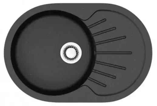 Мойка для кухни «Azario» Flora 75/50 искусственный камень черная