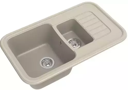 Мойка для кухни «Ewigstein» Antik 60KF 86/51 искусственный камень темно-бежевый