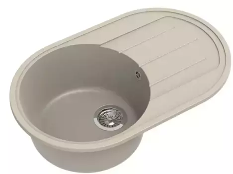 Мойка для кухни «Ewigstein» Elegant R50F 75/47 искусственный камень темно-бежевый