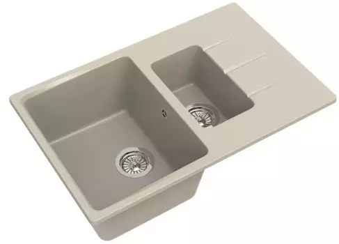 Мойка для кухни «Ewigstein» Gerd 60KF 78/50 искусственный камень темно-бежевый