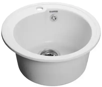 Мойка для кухни «GranFest» Rondo GF-R450 45/45 искусственный камень белая