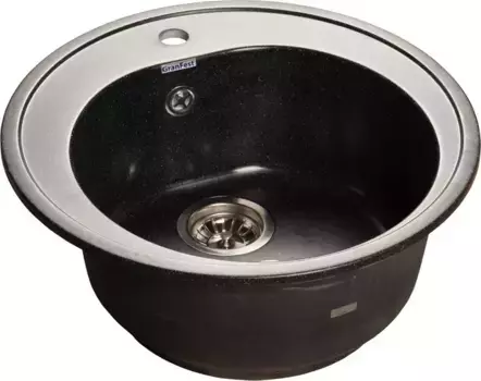 Мойка для кухни «GranFest» Rondo GF-R510 51/51 искусственный камень черная