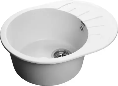 Мойка для кухни «GranFest» Rondo GF-R580L 58/45 искусственный камень иней