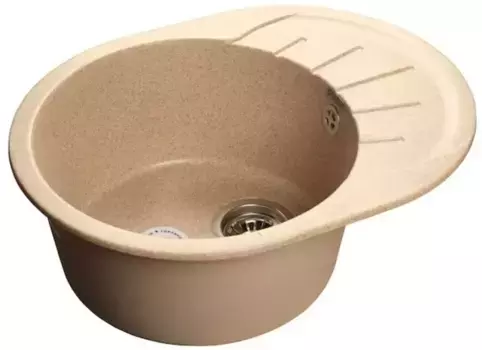 Мойка для кухни «GranFest» Rondo GF-R580L 58/45 искусственный камень песок