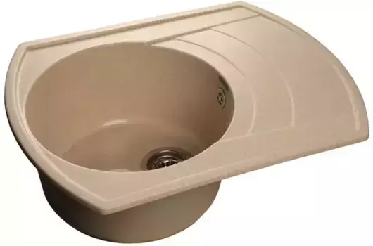 Мойка для кухни «GranFest» Rondo GF-R650L 65/50 искусственный камень бежевая