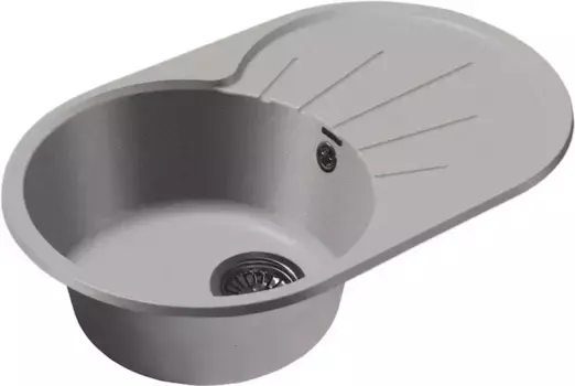 Мойка для кухни «GranFest» Rondo GF-R750L 75/46 искусственный камень серая