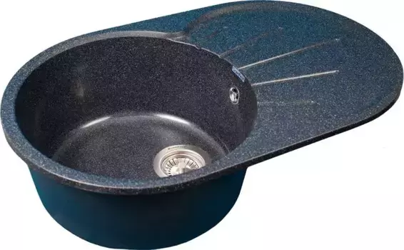 Мойка для кухни «GranFest» Rondo GF-R750L 75/46 искусственный камень черная