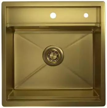 Мойка для кухни «Granula» Kitchen Space KS-5051 50/51 нержавеющая сталь золото сатин
