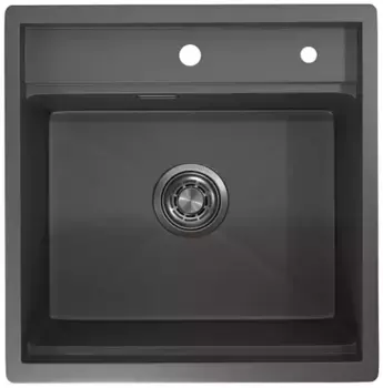 Мойка для кухни «Granula» Kitchen Space KS-5051 50/51 нержавеющая сталь графит матовый