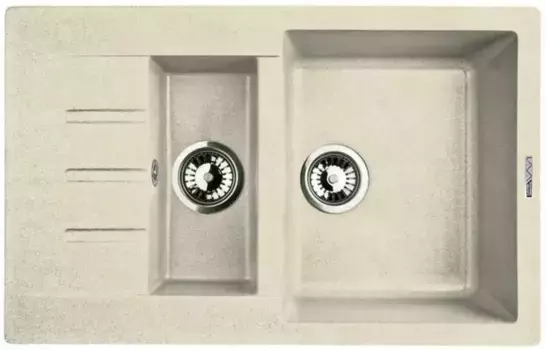 Мойка для кухни «Lava» D2.CRE 78/50 искусственный камень crema универсальная