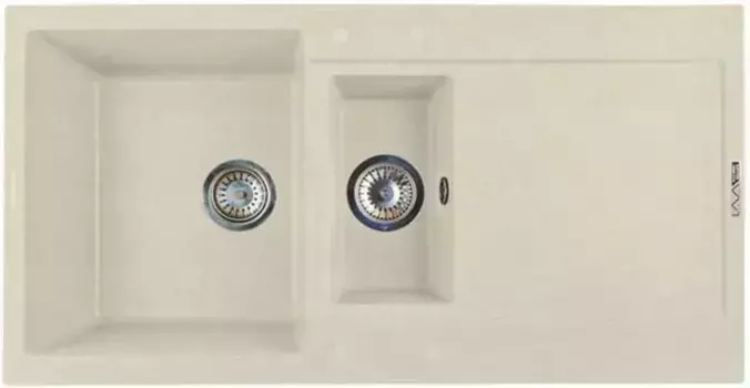 Мойка для кухни «Lava» D5.CRE 97/50 искусственный камень crema универсальная