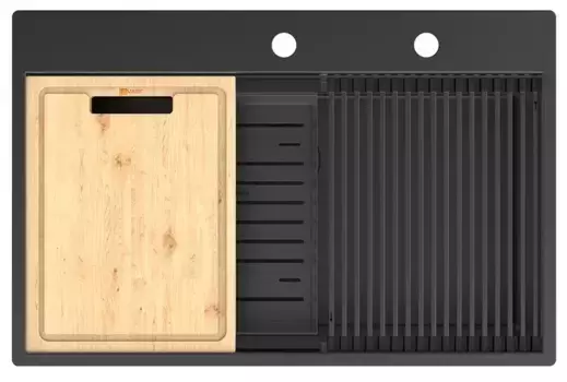 Мойка для кухни «Lemark» Iordana 780 78/51 нержавеющая сталь чёрная матовая