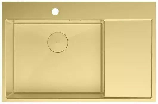 Мойка для кухни «Lemark» Kezadra 780L 78/51 нержавеющая сталь светлое золото левая