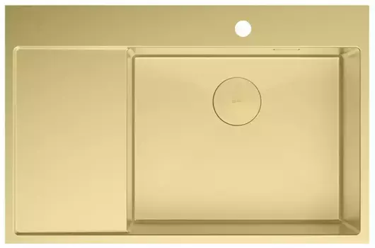 Мойка для кухни «Lemark» Kezadra 780P 78/51 нержавеющая сталь светлое золото правая