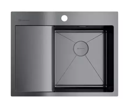 Мойка для кухни «Omoikiri» Akisame 65 GM R 65/51 нержавеющая сталь вороненая сталь правая