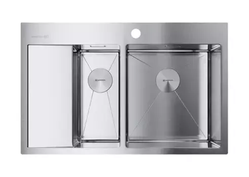 Мойка для кухни «Omoikiri» Akisame 78 2 IN R 78/51 нержавеющая сталь правая