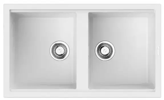 Мойка для кухни «Omoikiri» Kitagawa 86-2-WH 86/51 Artceramic белая
