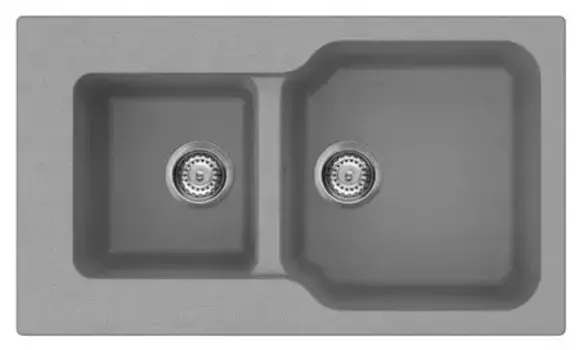 Мойка для кухни «Omoikiri» Maru 86-2-GR 4993575 86/50 искусственный камень Leningrad Grey