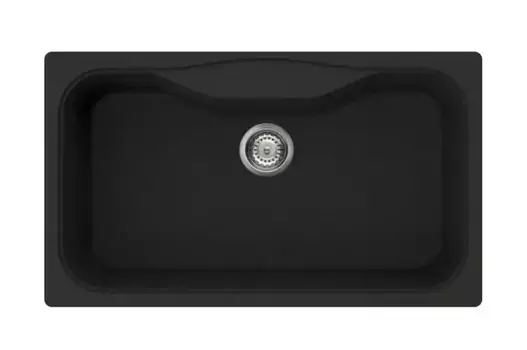 Мойка для кухни «Omoikiri» Maru 86 BL 86/50 искусственный камень чёрная