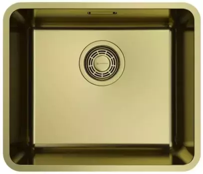 Мойка для кухни «Omoikiri» Omi 43-U/I-LG Ultra Mini 43/37 нержавеющая сталь светлое золото