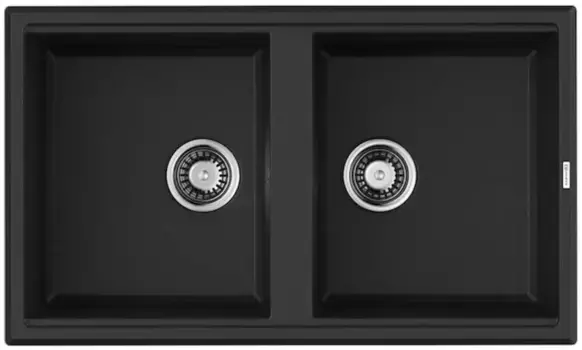 Мойка для кухни «Omoikiri» Tedori 86-2-BL 86/51 искусственный камень чёрная