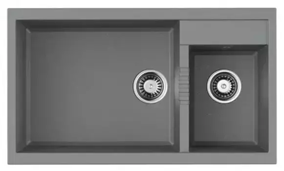 Мойка для кухни «Omoikiri» Tedori 86-2-LB-GR 4993573 86/50 искусственный камень Leningrad Grey