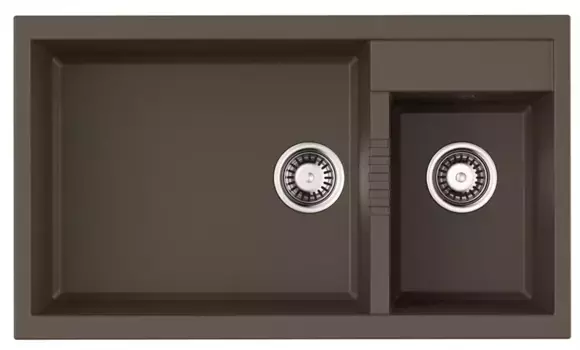 Мойка для кухни «Omoikiri» Tedori 86-2-LB-ES искусственный камень Espresso