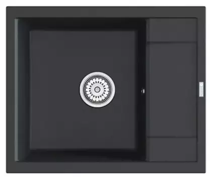 Мойка для кухни «Point» Римо 60/50 искусственный камень черная