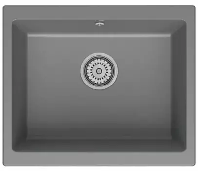 Мойка для кухни «Point» Сидли 55/46 искусственный камень серая