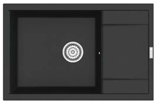 Мойка для кухни «Point» Велета 78/50 искусственный камень черная