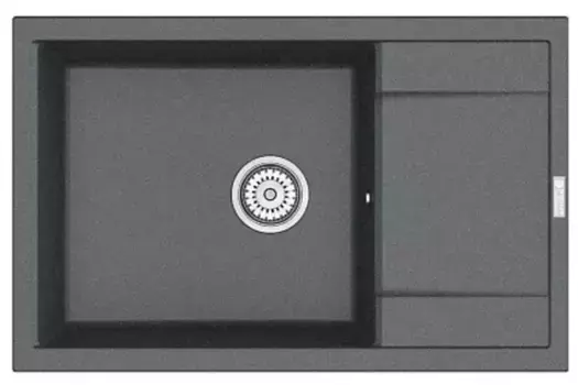 Мойка для кухни «Point» Велета 78/50 искусственный камень графит