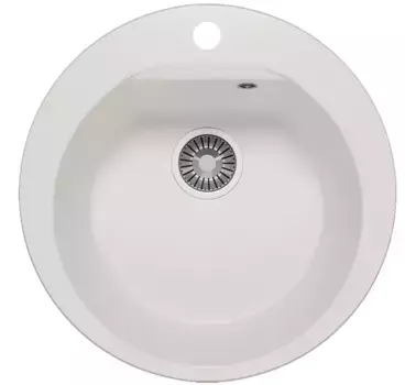 Мойка для кухни «Polygran» Atol-520 52 №36 искусственный камень белый хлопок