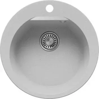 Мойка для кухни «Polygran» Atol-520 52/52 854789 искусственный камень №314 Светло-серый