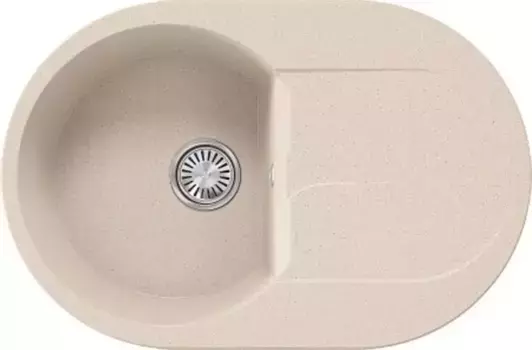 Мойка для кухни «Polygran» Atol-760 76/50 854857 искусственный камень №327 Кремовый