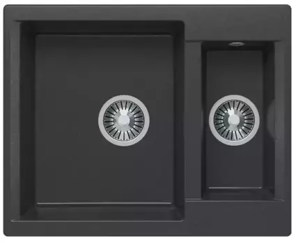 Мойка для кухни «Polygran» Brig-620 62/50 №16 искусственный камень черная