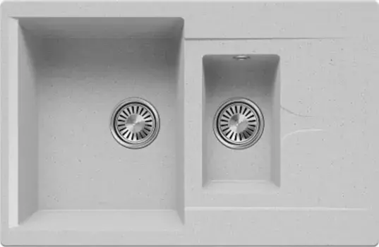 Мойка для кухни «Polygran» Brig-770 77/50 854918 искусственный камень №314 Светло-серый